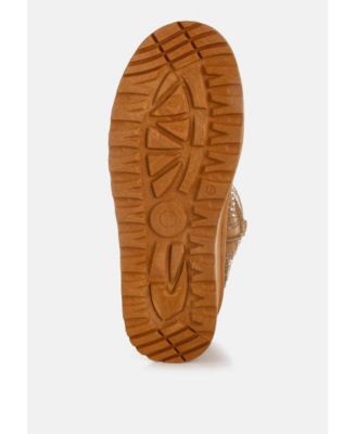 Womens Xoras Chunky Rhinestones Ankle Boots