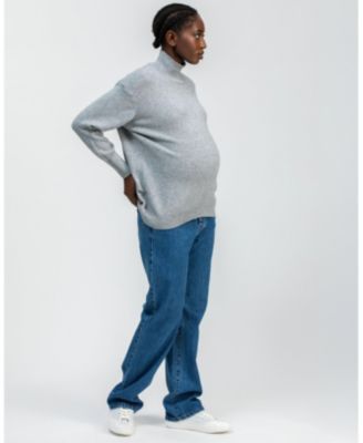 Maternity Relaxed Turtleneck Regina Sweater with Long Sleeves
