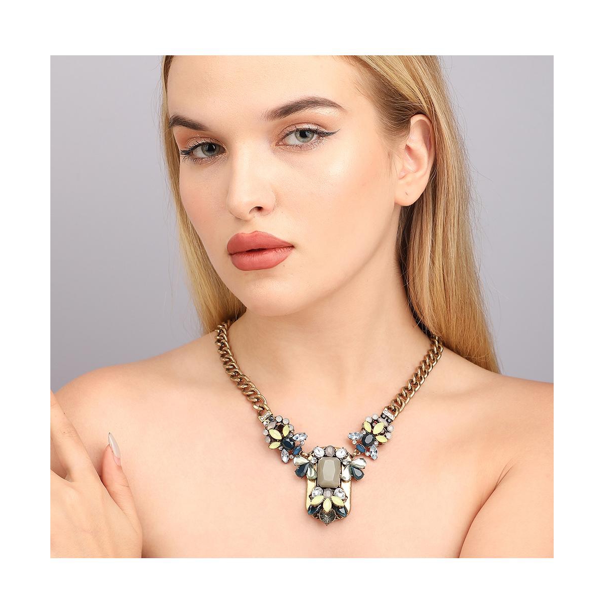 Sohi Party Stone Statement Necklace