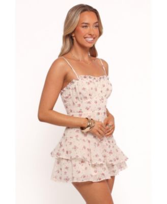 Women's Maris Romper - Ivory Pink Rose