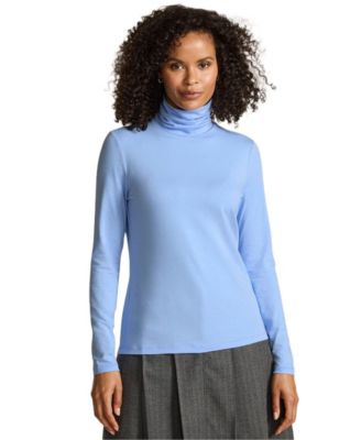 Women's Tall Lightweight Jersey Long Sleeve Turtleneck T-shirt