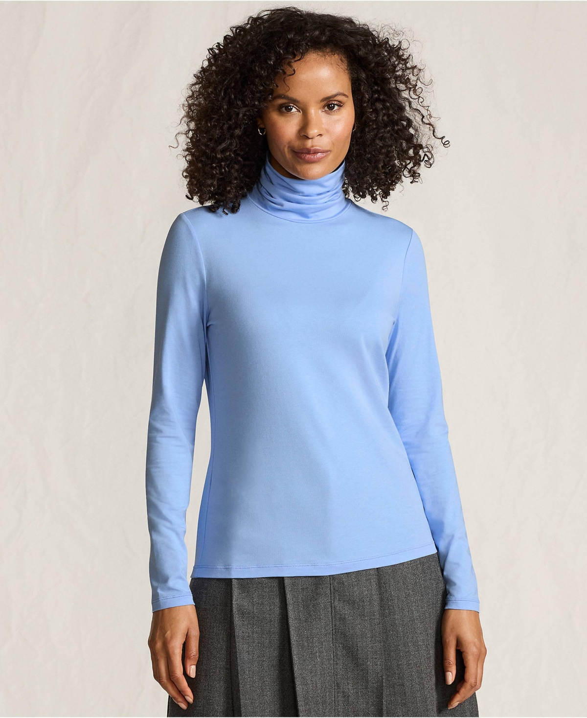 Lands' End Tall Lightweight Jersey Long Sleeve Turtleneck
