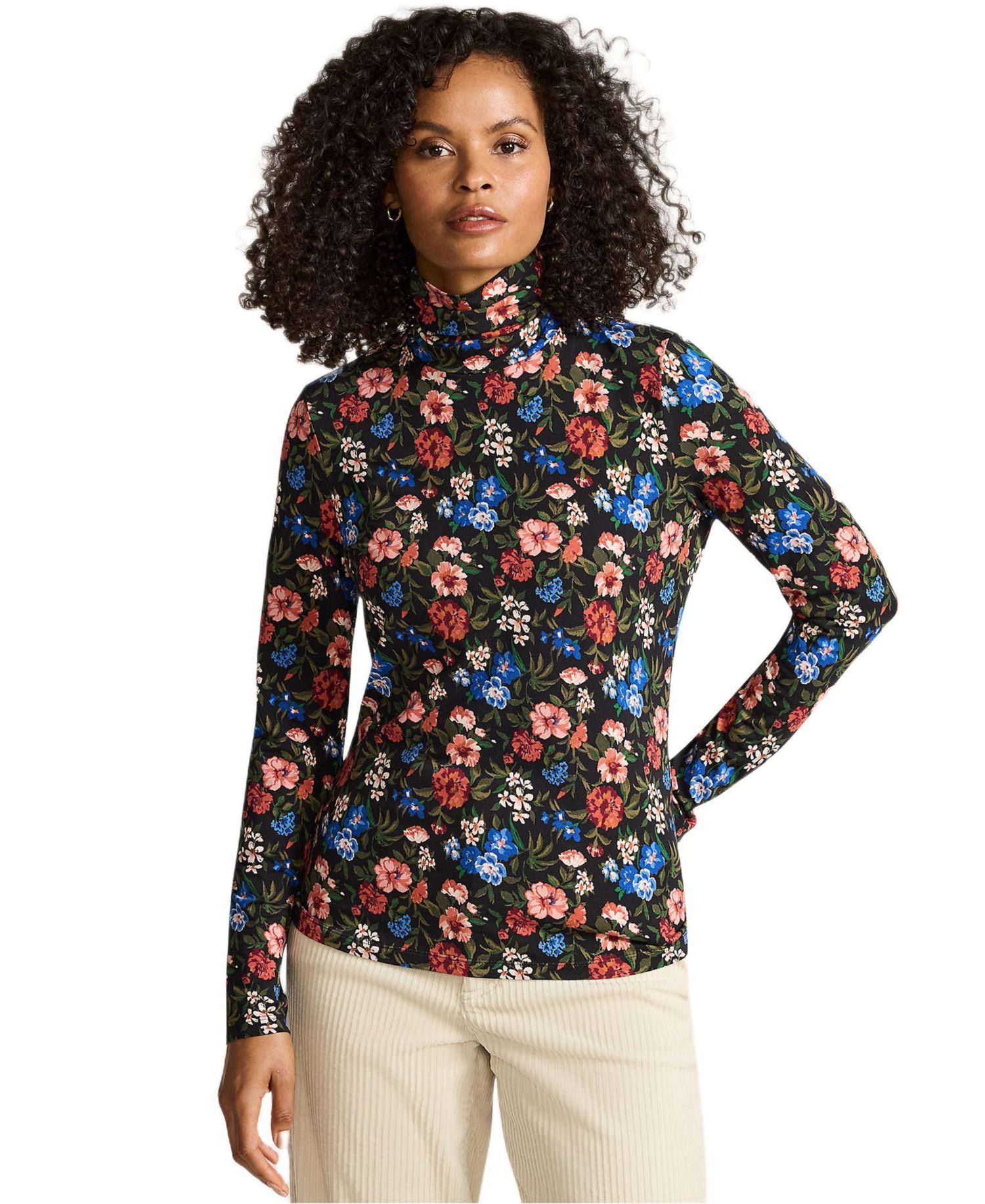 Women's Tall Lightweight Jersey Long Sleeve Turtleneck