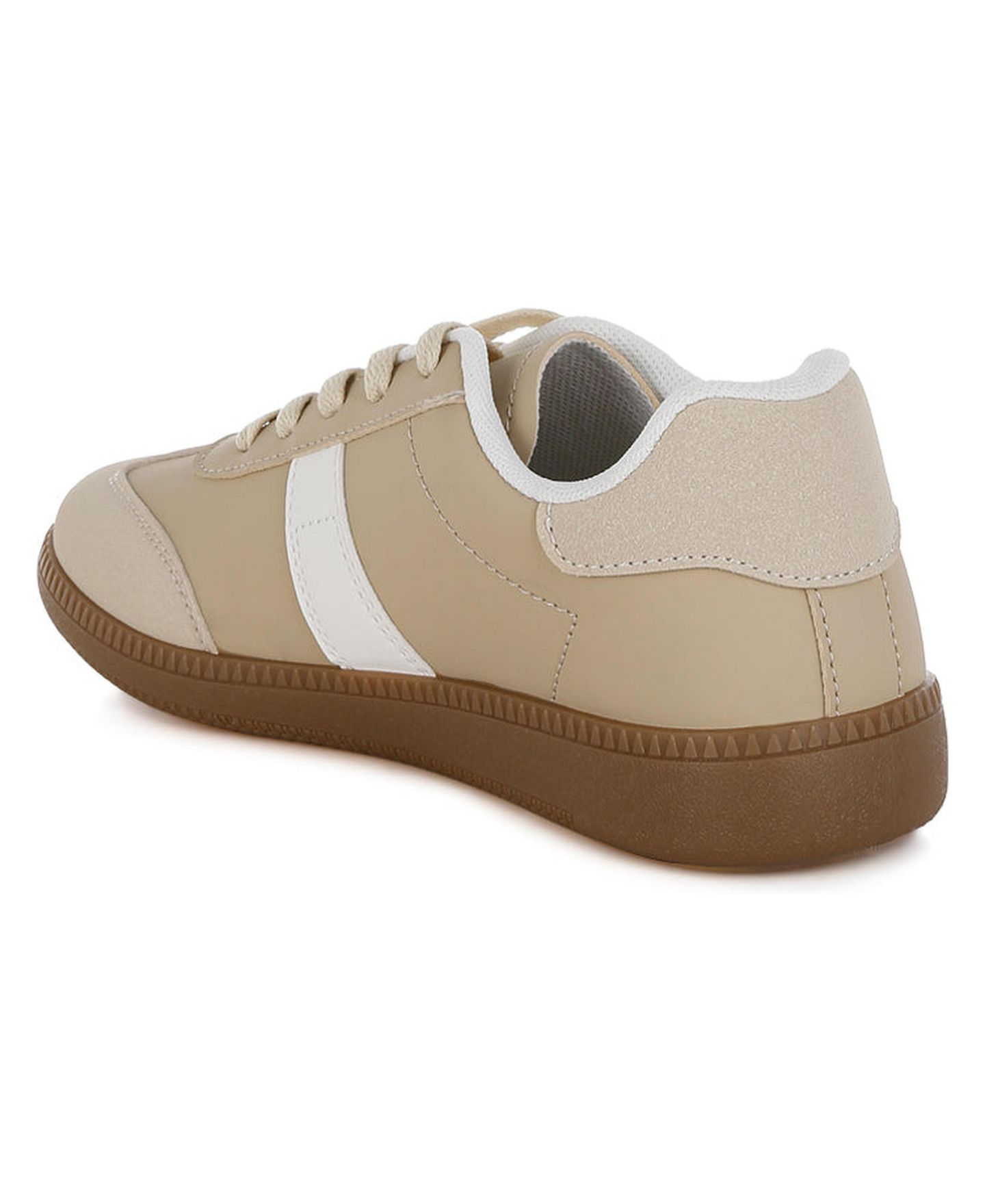 Женские кроссовки London Rag Crossover Classic Lace-Up Flatform, цвет: Бежевая искусственная кожа — фото 3