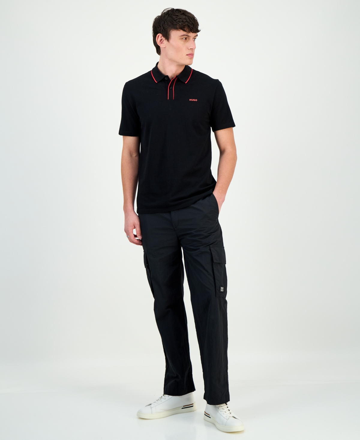 Hugo Boss Men's Dalombi Short Sleeve Button-Placket Polo Shirt