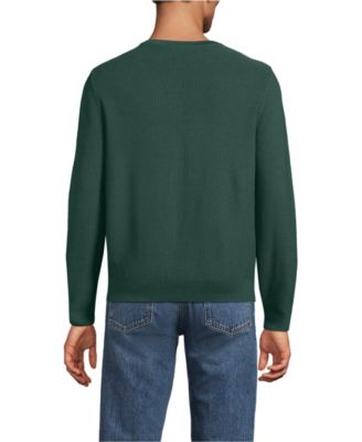 Men's Long Sleeve Washable Merino Wool V Neck Sweater