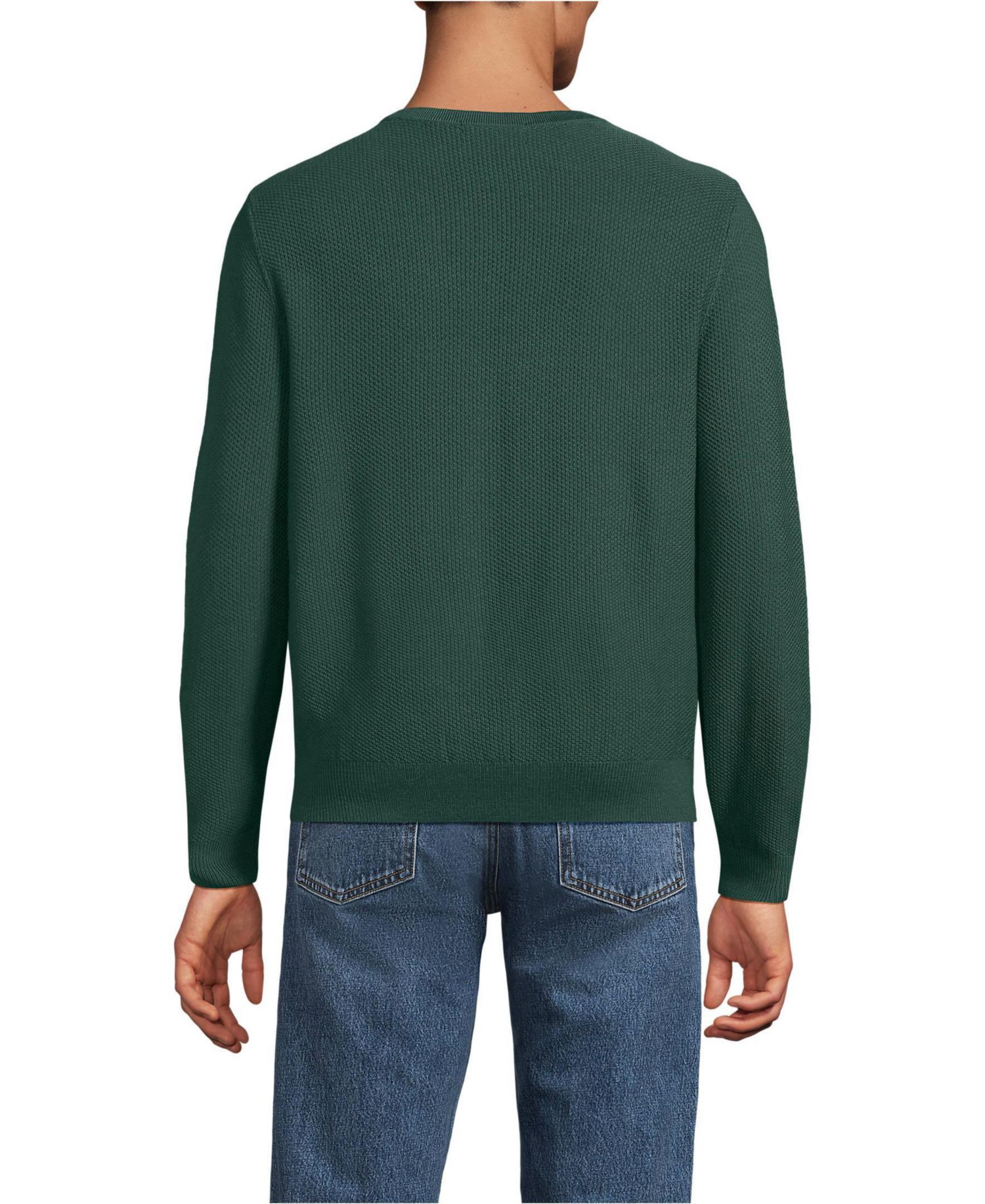 Men's Long Sleeve Washable Merino Wool V-neck Sweater
