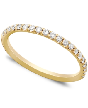 image of Pave Diamond Band Ring in 14k Gold, Rose Gold or White Gold (1/4 ct. t.w.)
