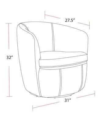  Single Piece 100% Italian Leather Vintage Whiskey  Swivel Club Chair