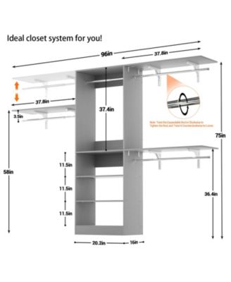Adjustable Closet System for Bedroom