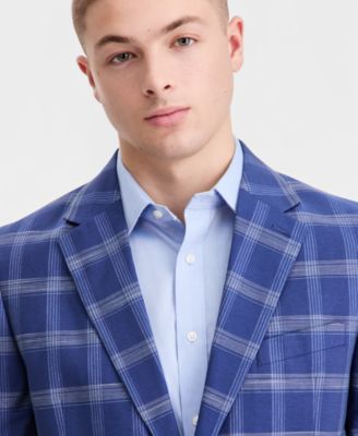 Men's Cotton & Linen Printed Modern-Fit Sport Coat