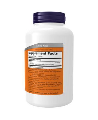 Lysine ,500 mg ,250 Tabs