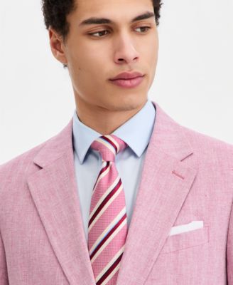 Men's Modern-Fit Herringbone Cotton & Linen Blazer