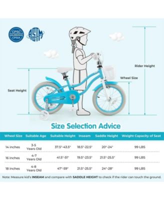 14/16/18 Inch Kids Bike with Dual Brakes and Adjustable Seat-16 inches