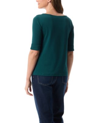 Women's Alanis Boat Neck Elbow-Sleeve T-Shirt