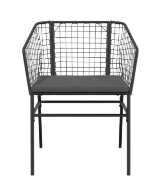 Garden Chair Black Poly Rattan UV-resistant materials