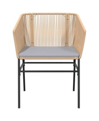 Garden Chair Brown PE Rattan, Powder-Coated Steel Standard