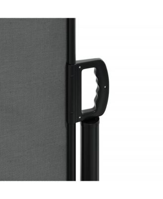 Retractable Side Awning Anthracite Polyester with PU coating