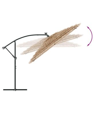 Garden Parasol Brown Polyester Large Adjustable Armrests