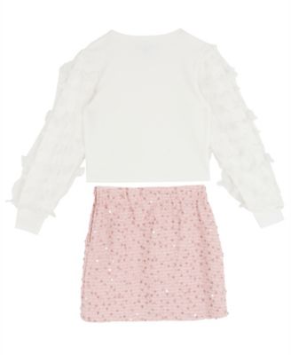 Girls' 7-12 Top and Skirt, 2-Piece Set