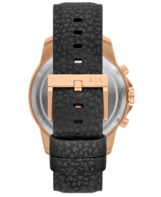 Armani Exchange Men's Chronograph Black Rubber Watch, 44mm