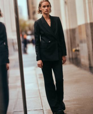 Women's Button-Front Double Breasted Blazer