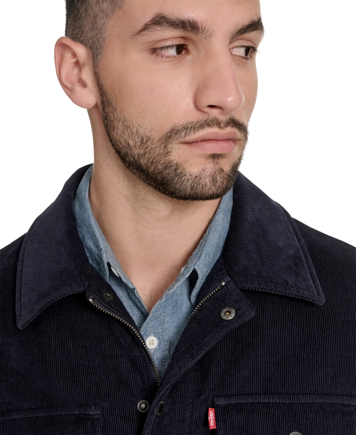 Levi's Men's Corduroy Plaid Lining Shirt Jacket In Blue