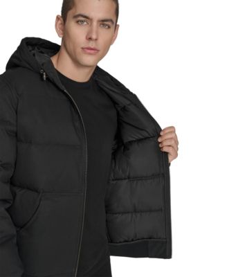 Men's Quilted Bomber with Hood Jacket