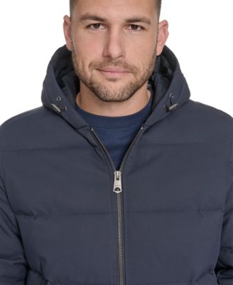 Men's Quilted Bomber with Hood Jacket