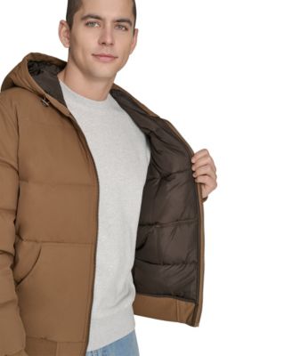 Men's Quilted Bomber with Hood Jacket