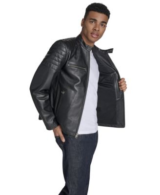 Men's Leather Racer Jacket
