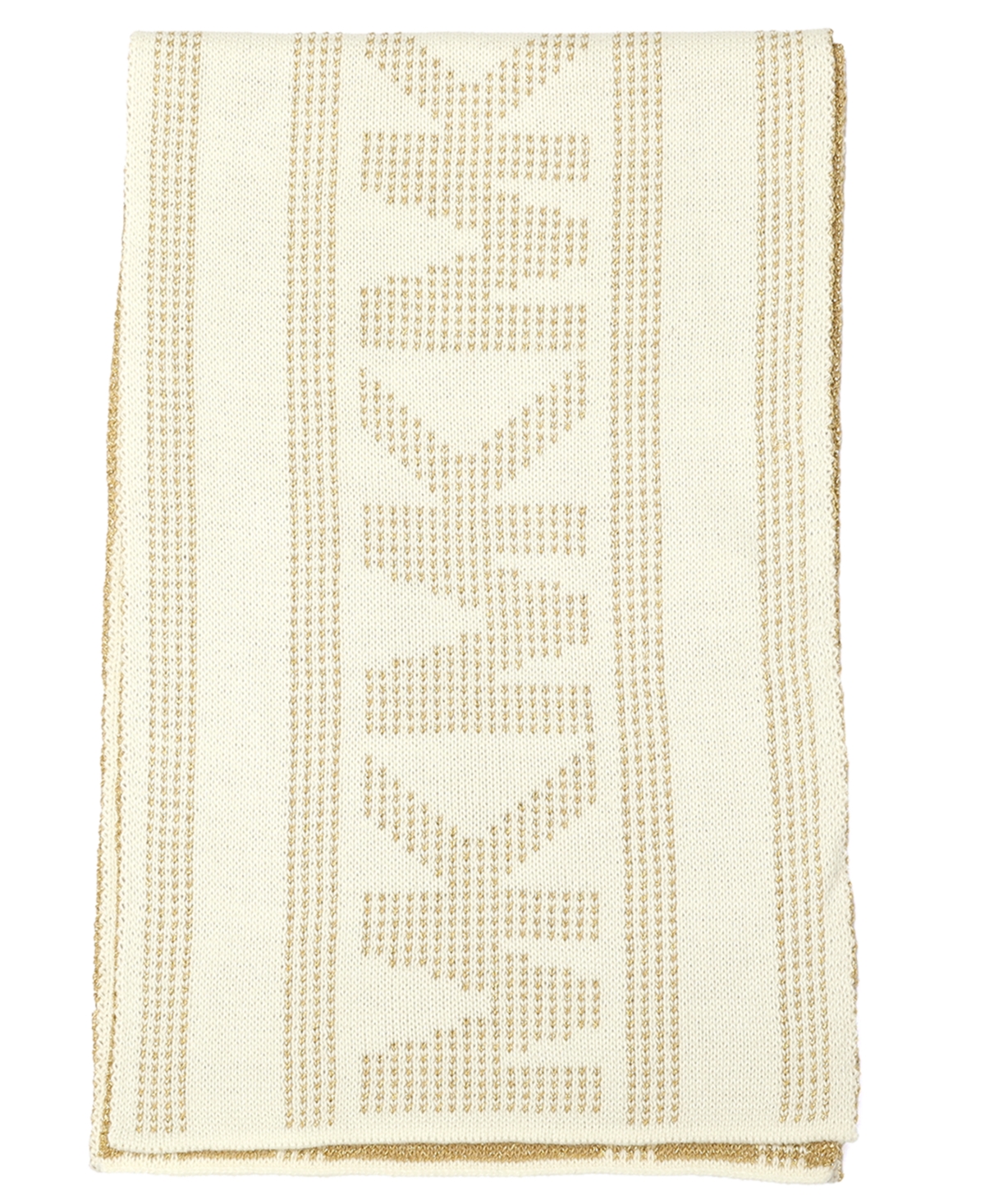 Michael Kors Michael  Women's Signature 2-piece Mk Sport Tape Cuff Beanie And Scarf Set In White