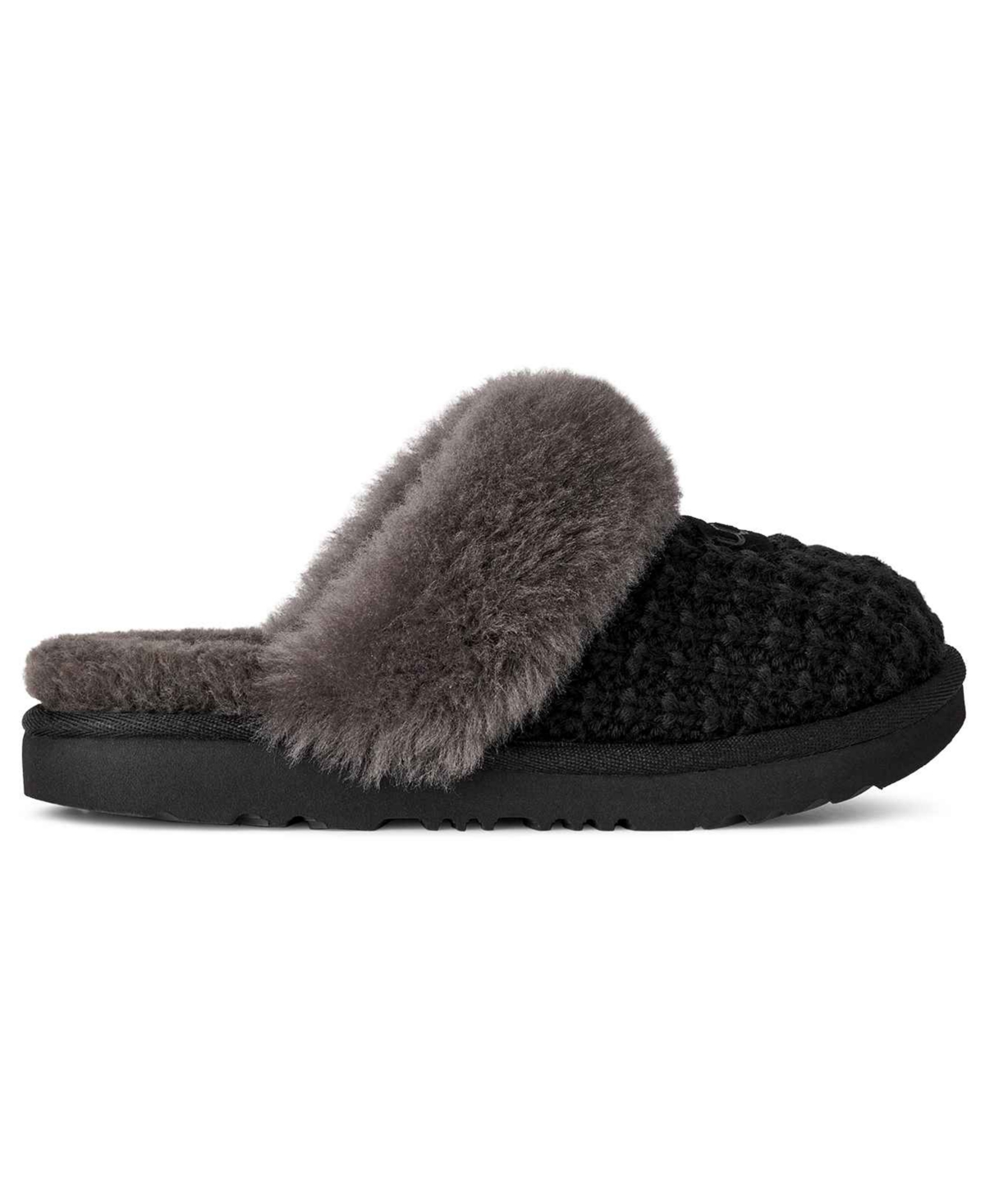 Ugg Baby Girls Cozy Ii Knit Round Toe Slippers In Black