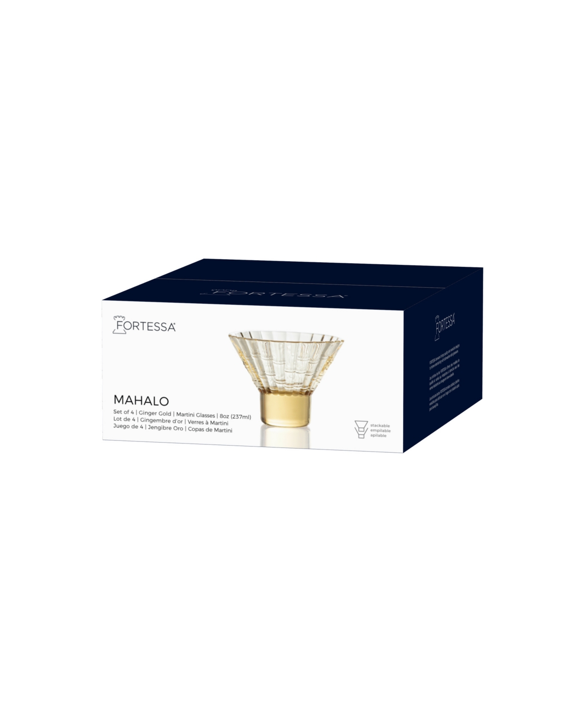 Fortessa Mahalo Martini Glasses, Set Of 4 In Transparent