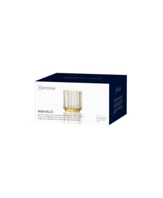 Mahalo Double Old-Fashioned Glasses, Set of 4