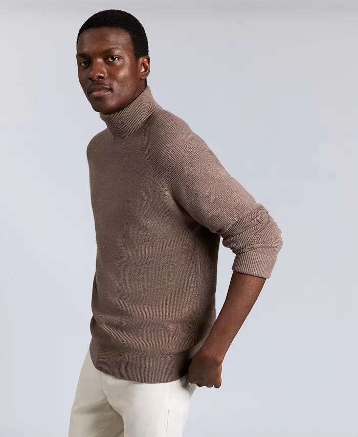 Men's Fold Over Turtleneck Sweater - thumbnail 3