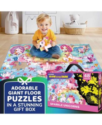 2x3 FT Glow in the Dark Floor Puzzle for Kids Ages 4-8