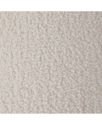 Donovan Round Tufted Boucle Storage Ottoman - White