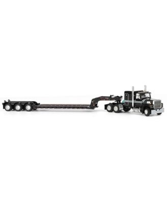 1/64 Black Ford LTL 9000 Fontaine Magnitude Tri-axle Lowboy Trailer DCP