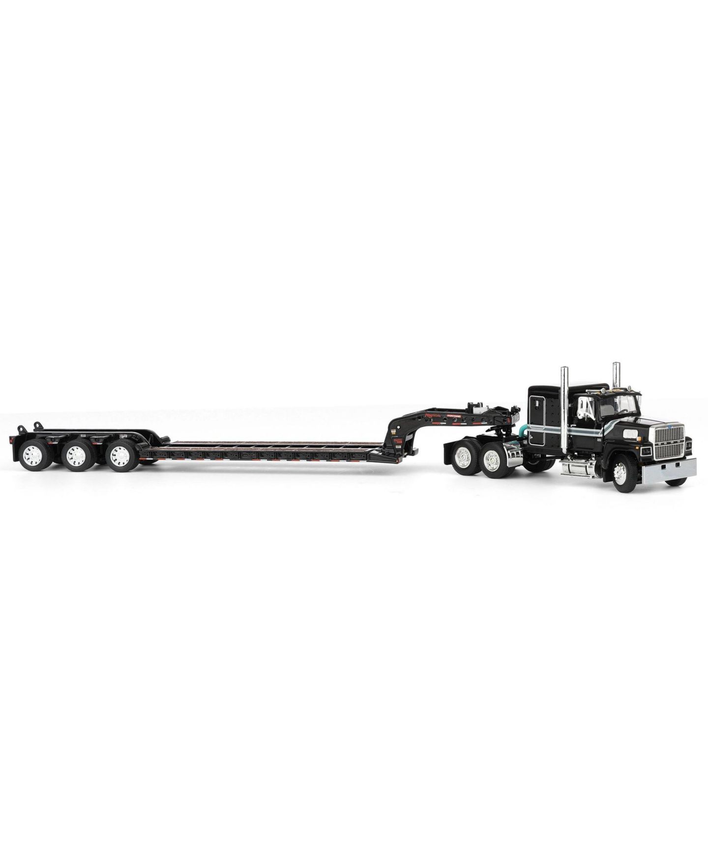 Детская игрушка First Gear 1/64 Scale Ford LTL 9000 Fontaine Magnitude Tri-Axle Lowboy Trailer Diecast Collectible — фото 2