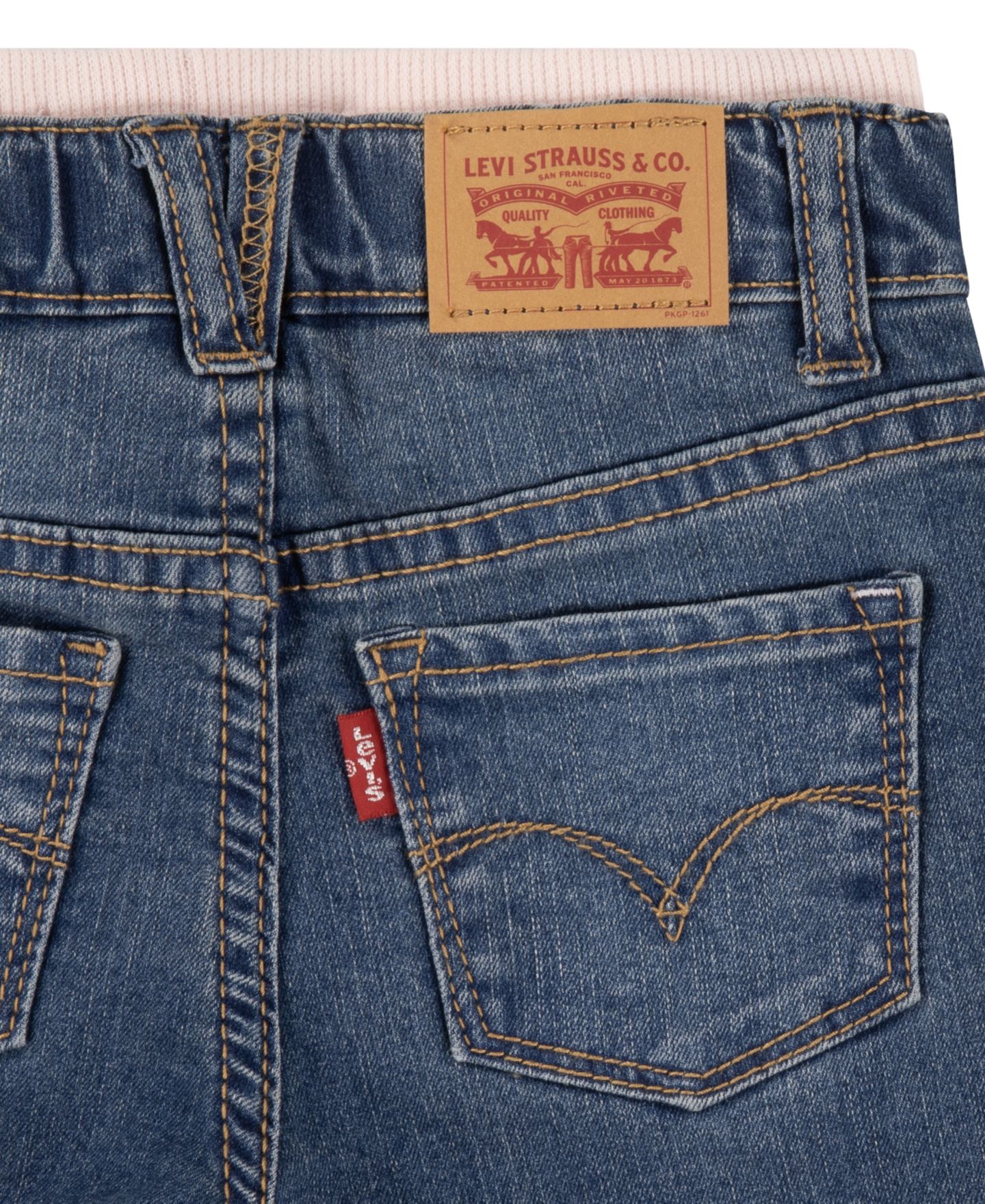 Джинсы Levi's Brandi Slim-Leg Jeans для девочек-малышей, цвет: Тёмный синий — фото 6