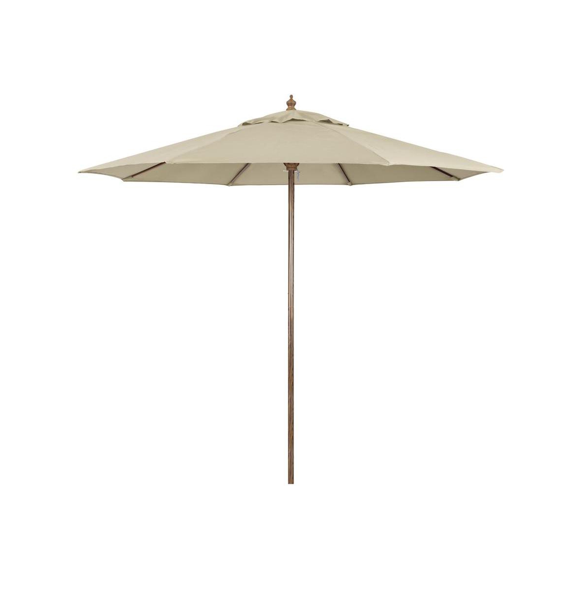Astella 9-Foot Wood-Grained Steel Market Patio Umbrella