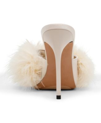 Women's Ashbey Feather Stiletto Dress Mules