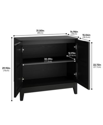 31.5" 1-Pc. Vintage Carved Buffet Cabinet with Adjustable Shelves and 2 Doors