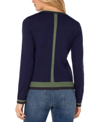 Women's Long Sleeve Colorblock Sweater