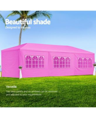10x30' Wedding Party Canopy Tent Gazebo w/ 8 Sidewalls - Pink