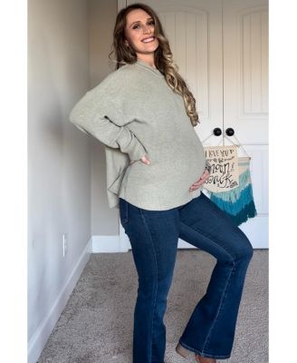 Maternity Navy Blue Flare Leg Jeans