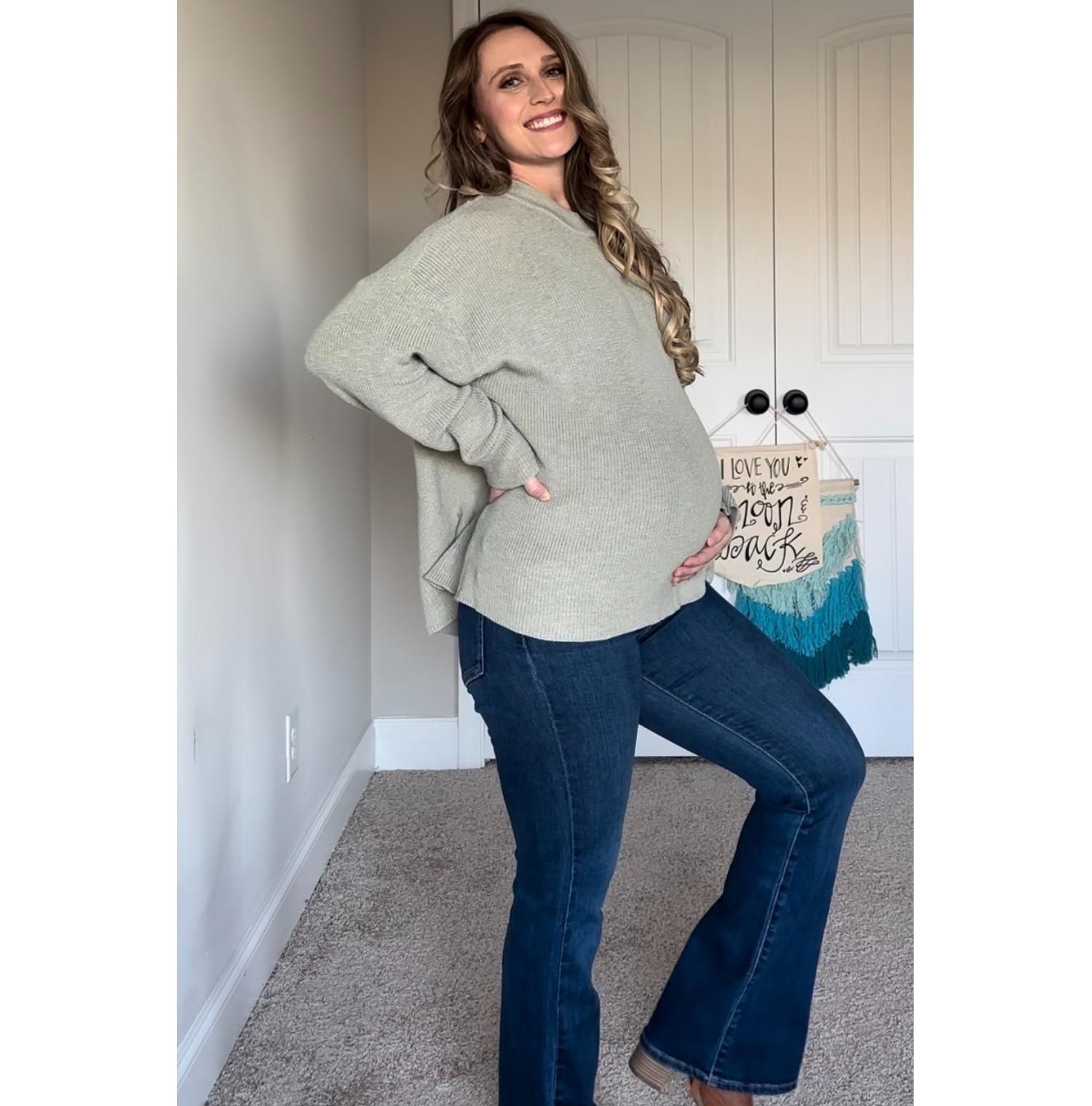 Women's Navy Blue Flare Leg Jeans