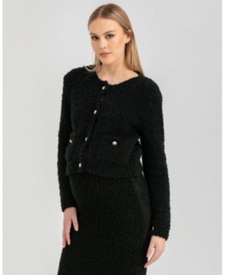 Maternity Button-Front Cardigan Courchevel with Pockets