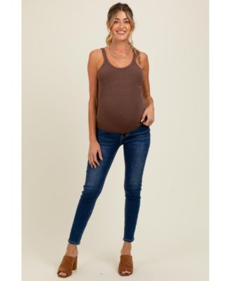 Maternity Navy Vintage Wash Skinny Jeans